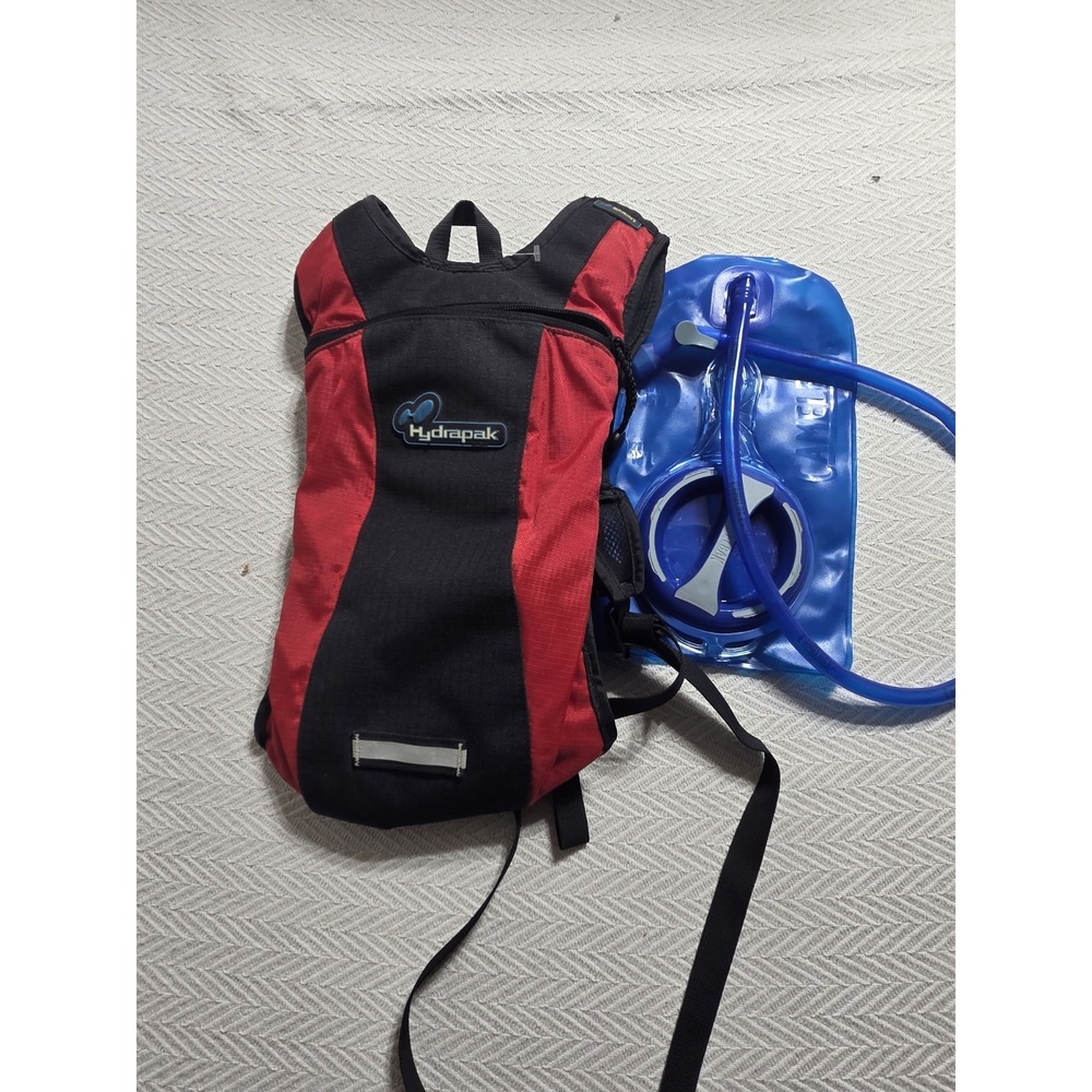 Hydrapak Hydration Backpack Red Black Hiking Cycling Pack w/ Water Reservoir...